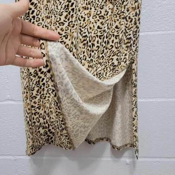 Chicos Animal Print Dress 0 (US 4/6) Short Sleeve Leopard Print Stretch 580 - Picture 6 of 11